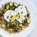 Black Eyed Peas with Brussels Sprouts and Egg