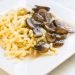 Egg noodles with mushroom sauce