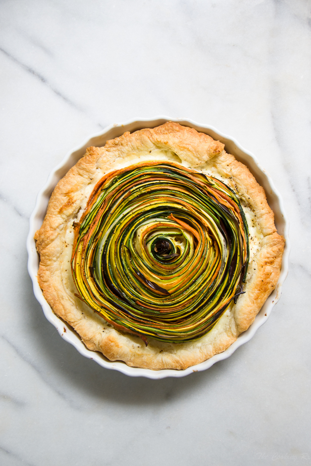 Roasted Vegetable Flower Tart