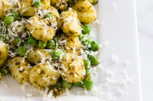 Pea and Pesto Gnocci