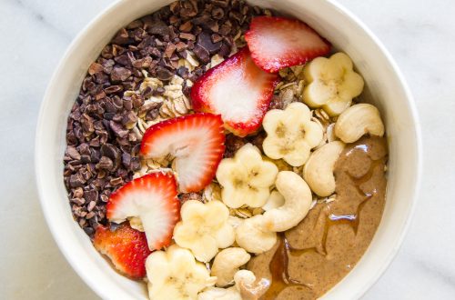 Strawberry Banana Almond Butter Bowl