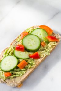 red bell pepper avocado toast