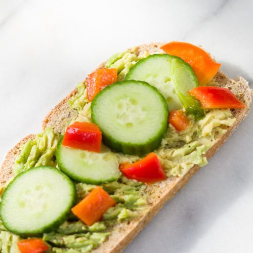 red bell pepper avocado toast